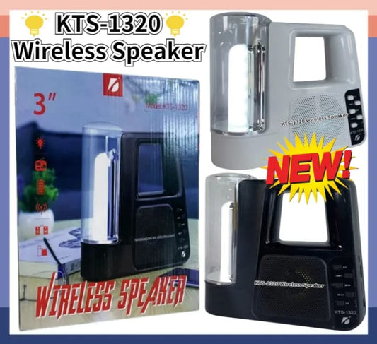 KTS-1320 Wireless Portable Bluetooth Speaker – LED Light Show, Emergency Lamp Design, USB/SD Support & Powerful 3-Inch Sound System