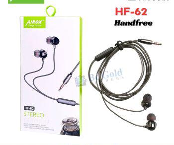 Airox HF-62 Stereo Earphone with Mic | Clear Sound Handsfree 1.3m Cable