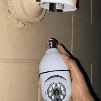 V380 Pro Smart Wireless Camera - WiFi Bulb Shape CCTV Security Camera