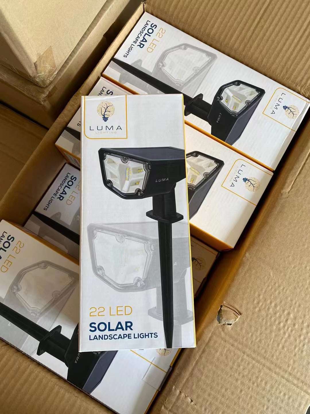 Pack of 2 Solar Landscape Lights – 22 LED Outdoor Garden Lights with 12 Hours Backup