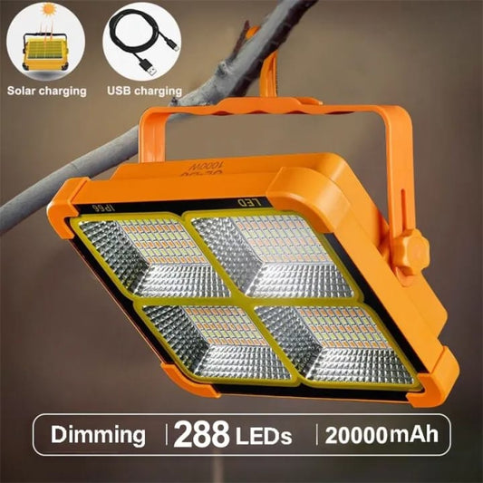 Portable Solar LED Flood Light – Street Lamp | Solar Powered Power Bank Light | Waterproof Aluminum Body Outdoor Light
