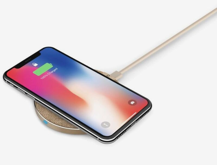 SQ-02 Supreme Wireless Charger – 10W Fast Qi Charging Pad | Type-C Input | Premium Fabric & Aluminum Design